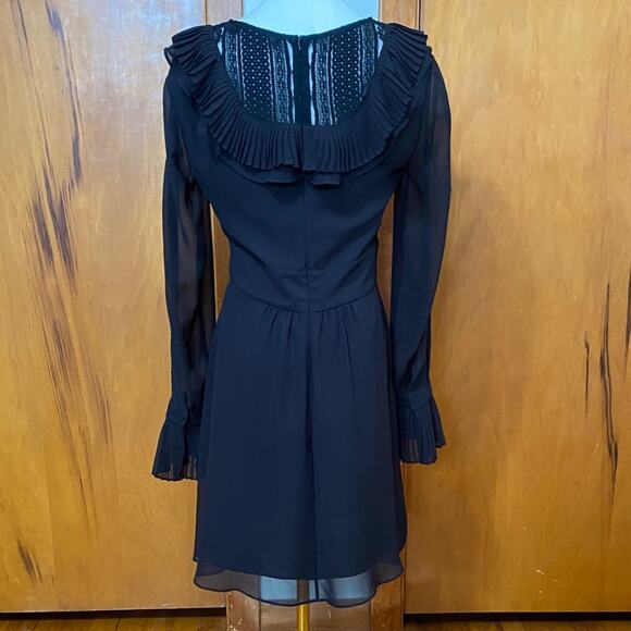 Karen Millen Old Fashioned Black Lace Ruffle Dress Embroidered Goth Modest  Dark - divino.acegroup.co.in